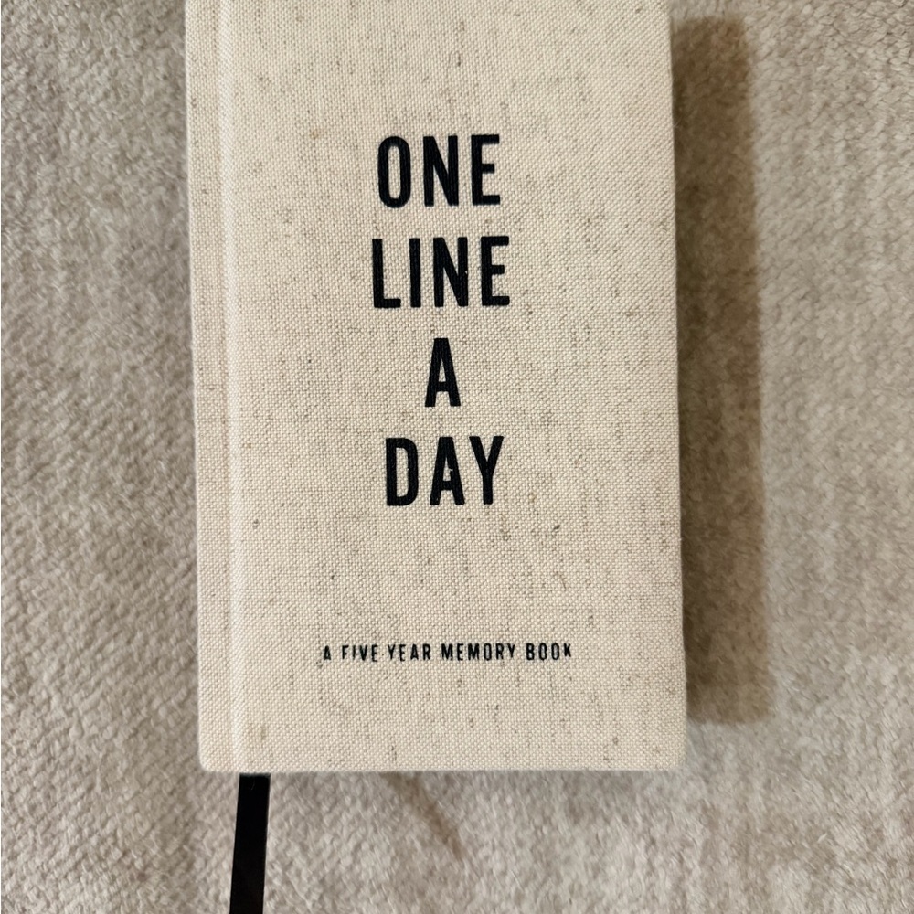 Chronicle Books One Line A Day Memory Book - Natural Linen & Black Text - Picture 4 of 6